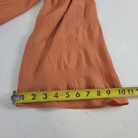 Elizabeth and James Off The Shoulder Boho Oversize Rust Orange Blouse Size M - Picture 5 of 9